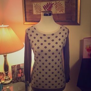 Beautiful Banana Republic polka dot crew sweater S