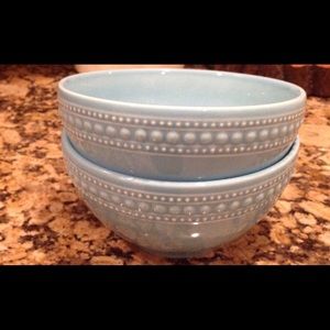Blue cereal bowls