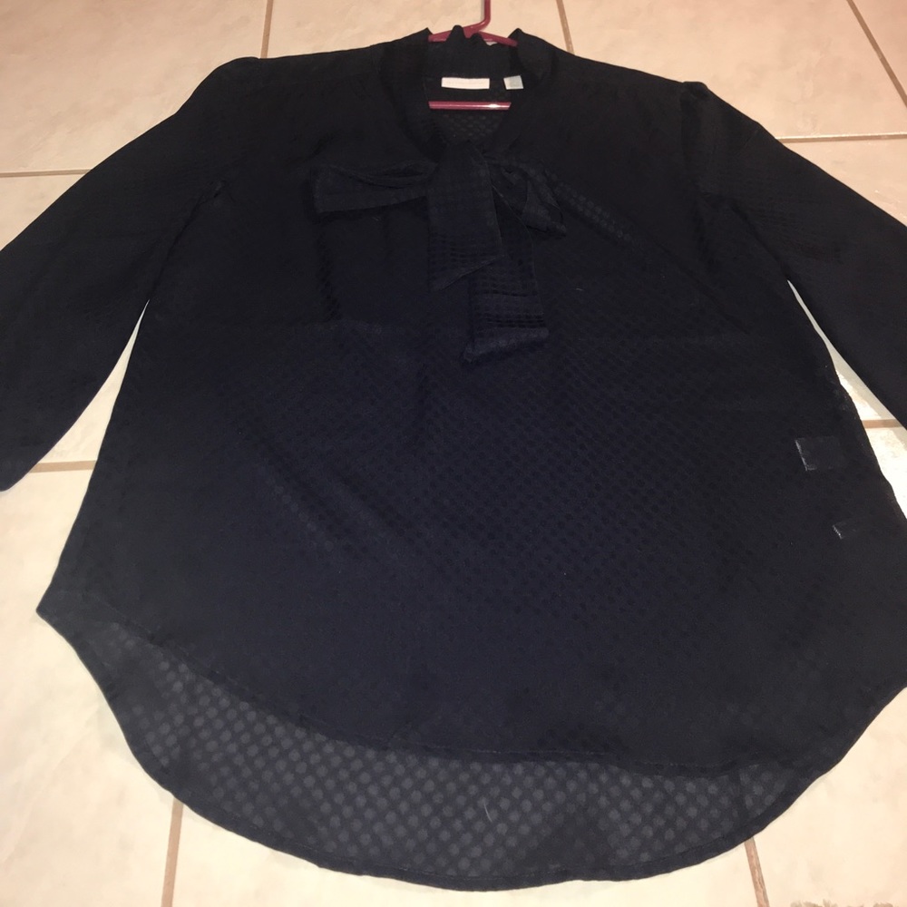 Navy blue dress blouse