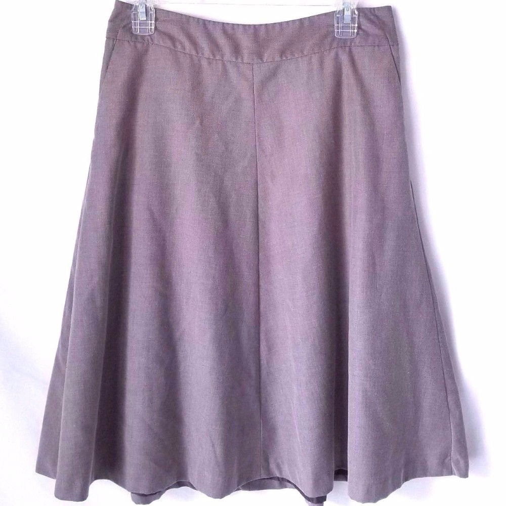 Womens Merona A Line Modest Knee Length Gray Skirt