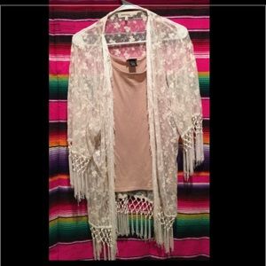 Tank top and Lace Duster