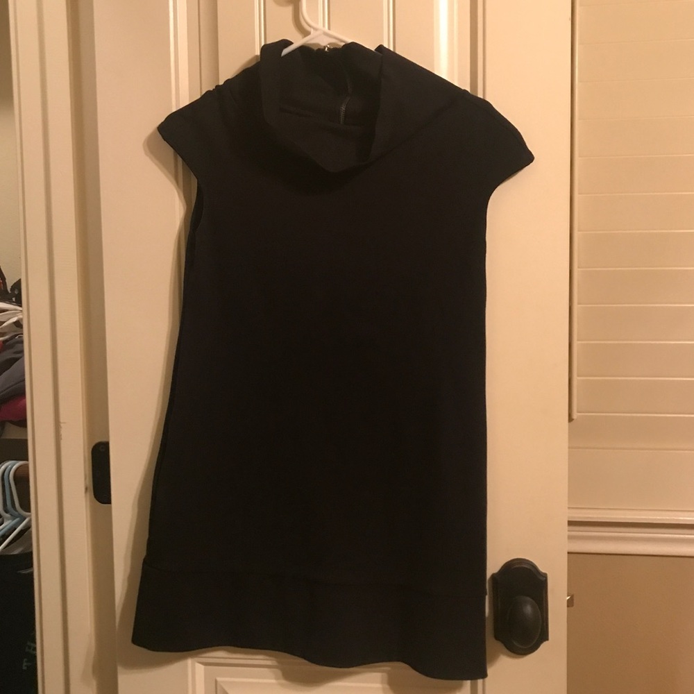 Black Express dress with gold zipper on back