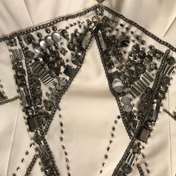 NWOT House of CB Hand Embroidered Strapless Dress - Picture 6 of 8