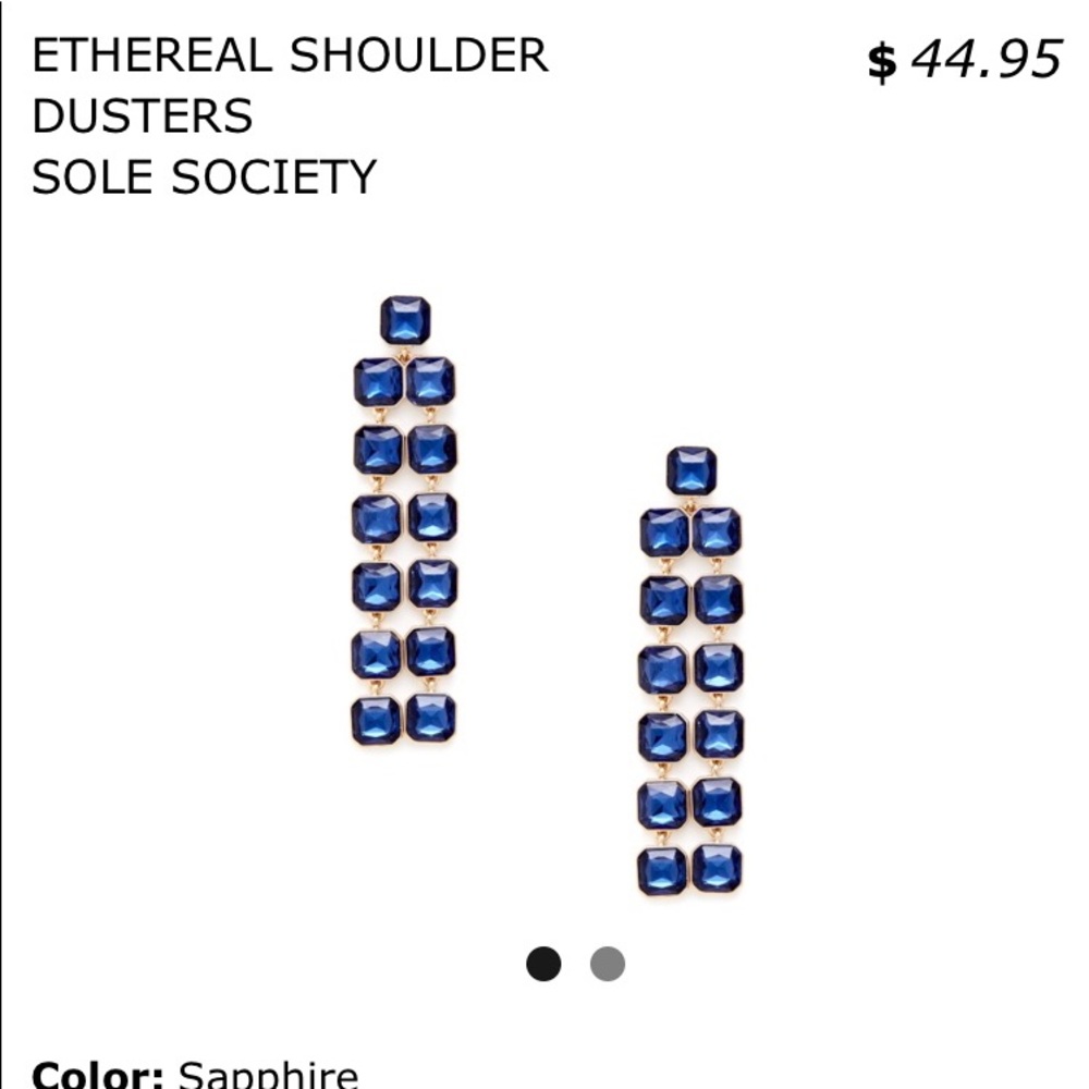 🌺Ethereal Shoulder Duster Earrings Blue Sapphire