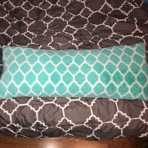 Teal & White Body Pillow