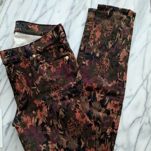 7 For All Mankind Skinny Fall Floral Pants