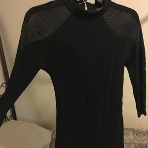 Bebe Black Bodycon Mesh dress