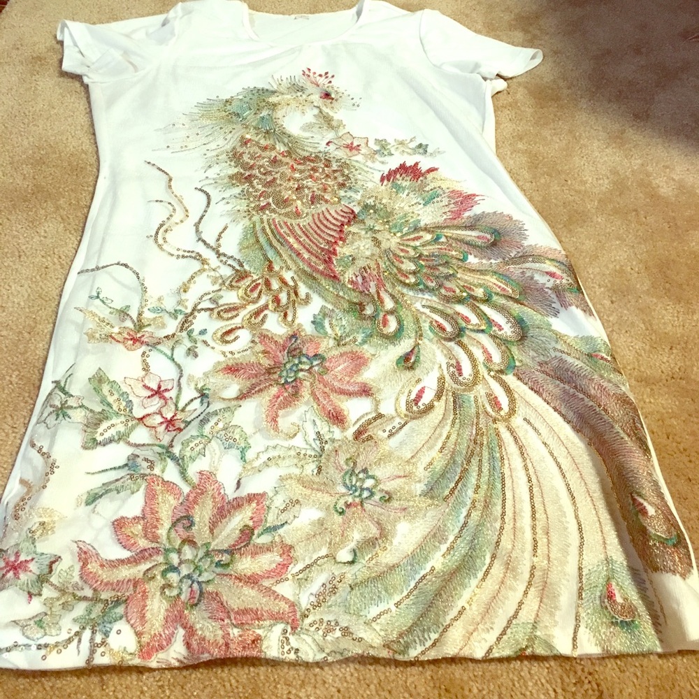 Sequined peacock tunic/dress