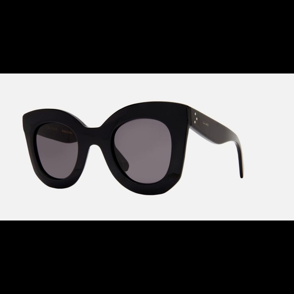 Tortoise shell black cat eye round sunglasses