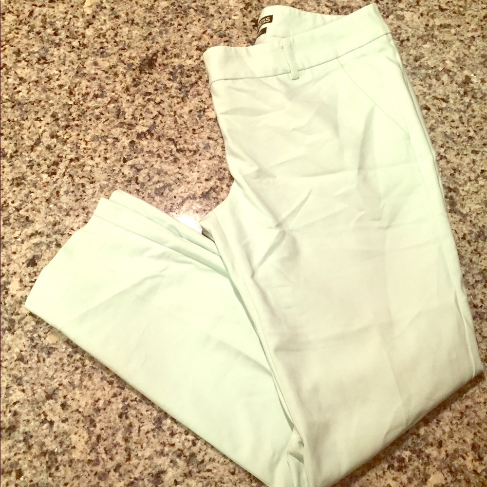 Mint green women's ankle pants