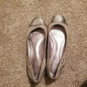 Coach silver flats