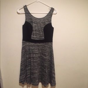 Heather and Black Dress