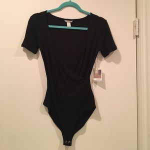 Forever 21 Black Short sleeve Bodysuit