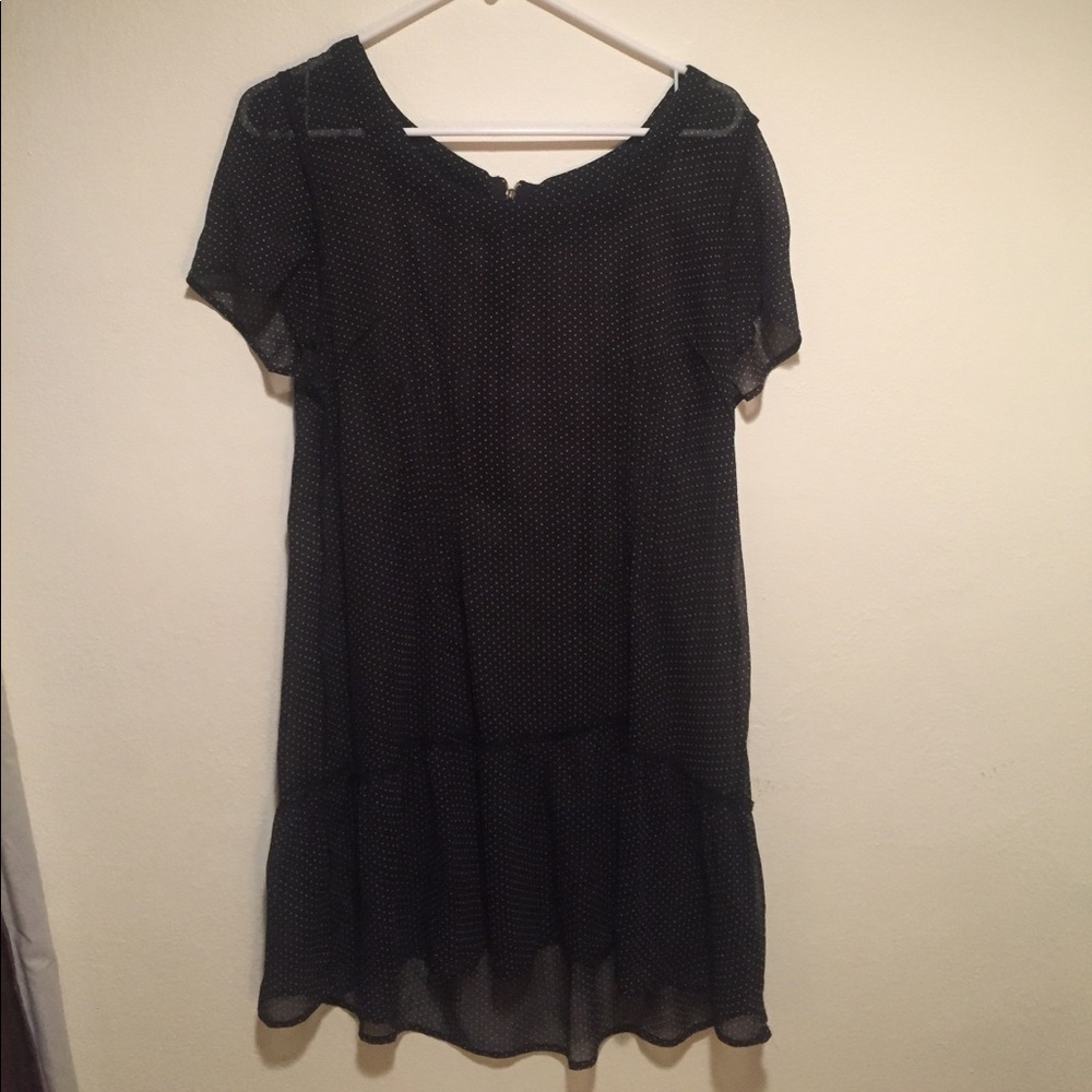 Sheer black mini dress