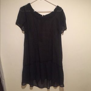 Sheer black mini dress