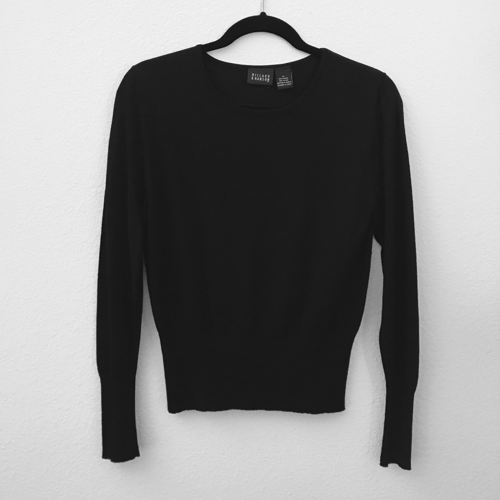 Hillard & Hanson Black Sweater/Top