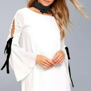 White Long Sleeve Dress