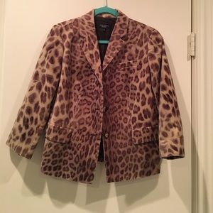 Talbots Leopard blazer