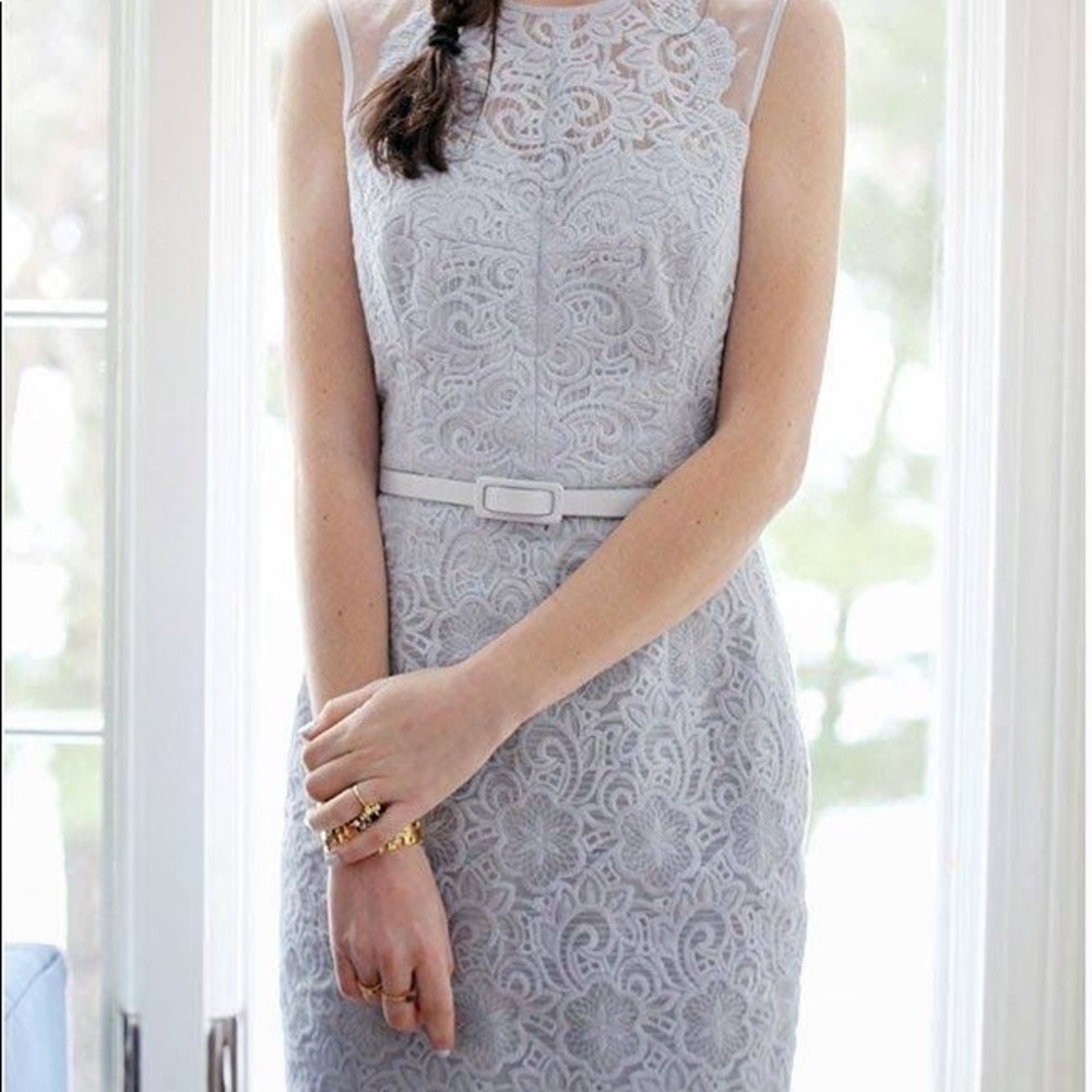 Maggy London Lace Scalloped Sheath Dress