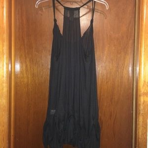Free People Mini Strappy Black Dress SZ SM
