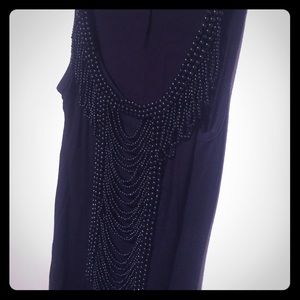 Black dress with beading detail