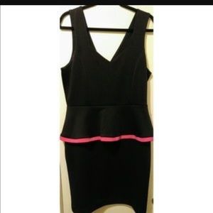 Black peplum dress
