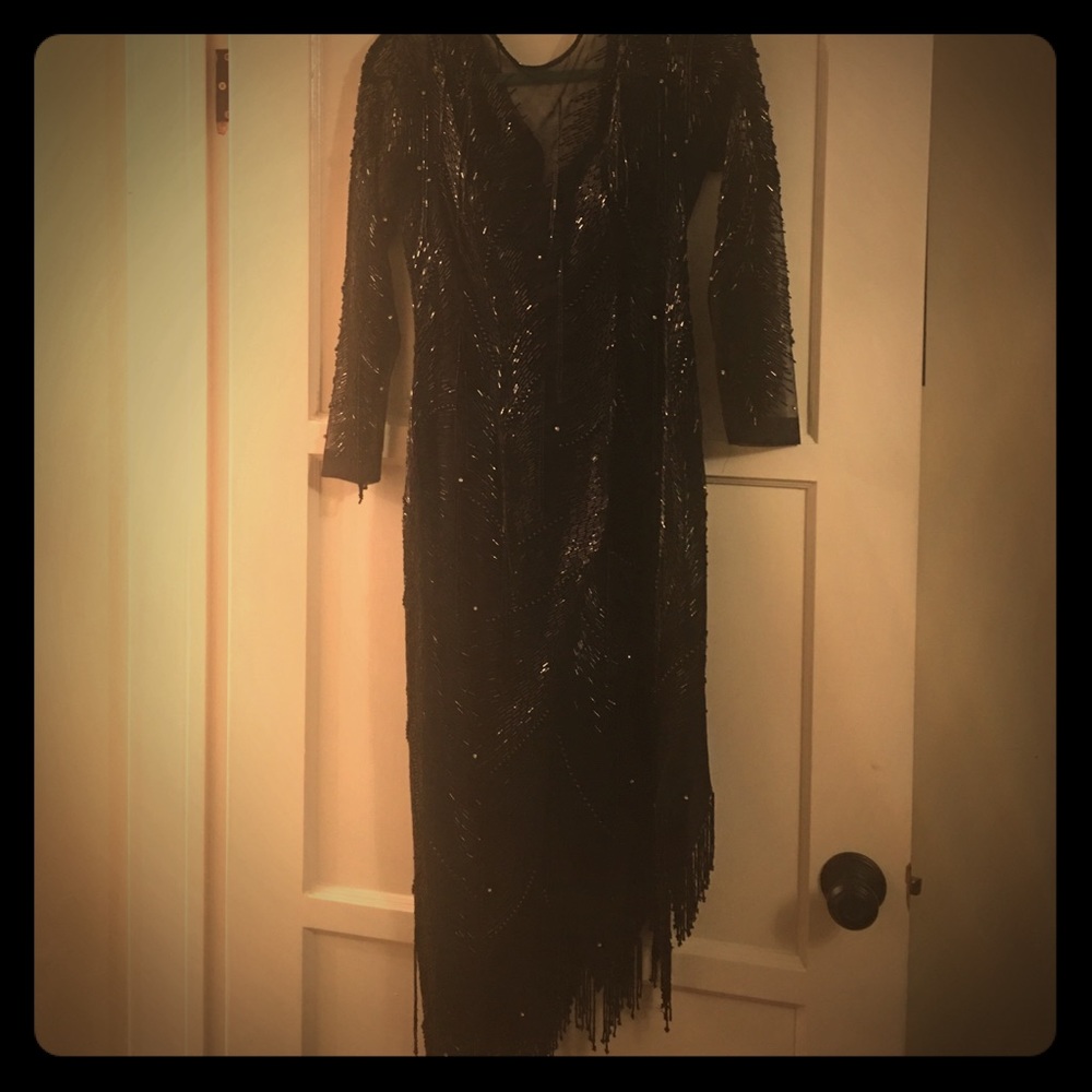 Vintage beaded cocktail dress.