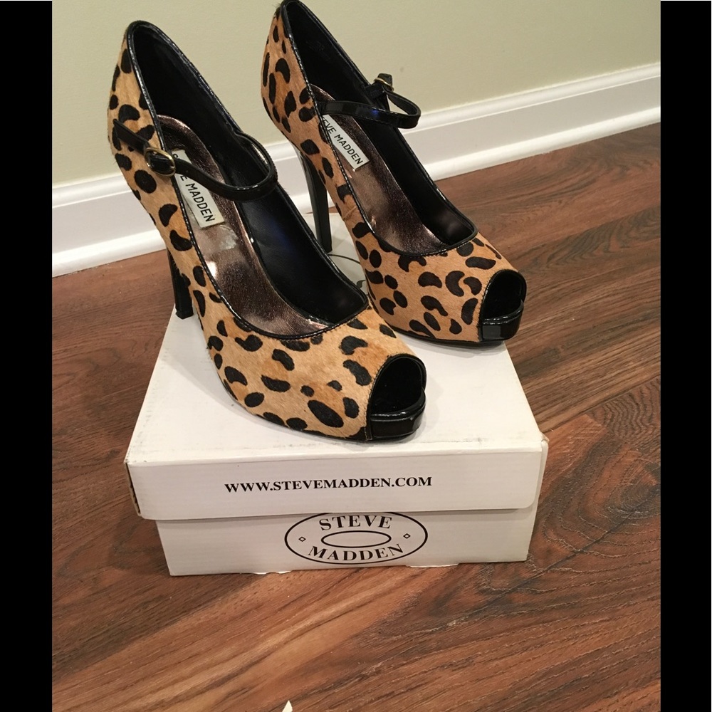 Steve Madden Leopard Print Stiletto Heels