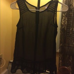 Black sheer tank top