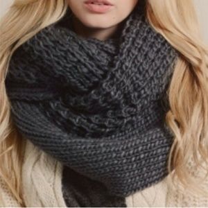 Charcoal Large Knit Infinity Scarf