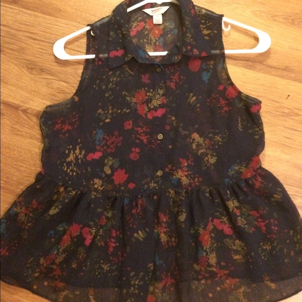 Floral sheer tank