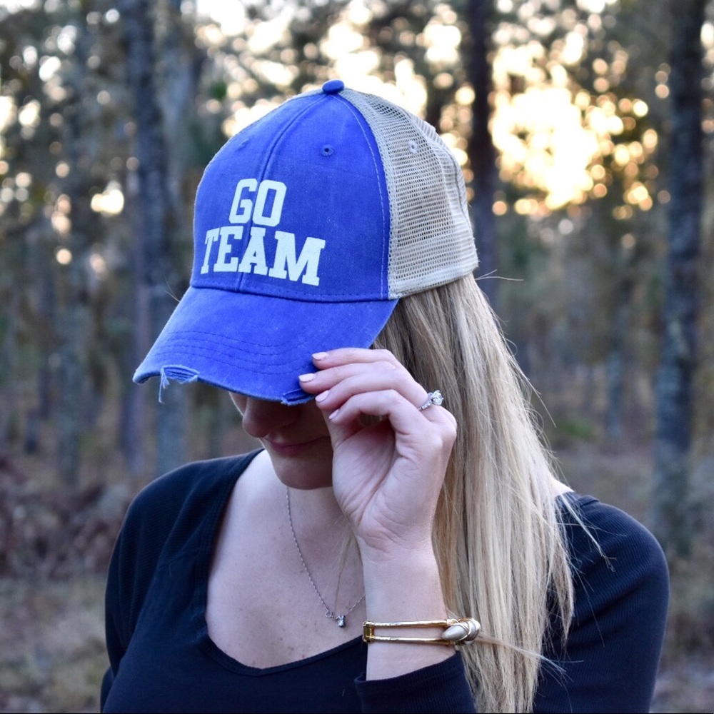 💙 LAST 1 Royal blue go team baseball cap