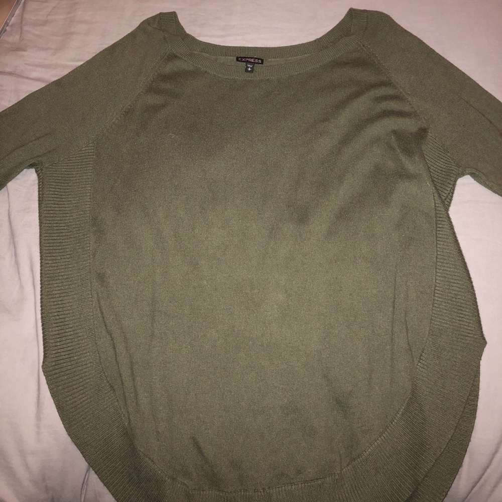 Express Green Tunic Sweater