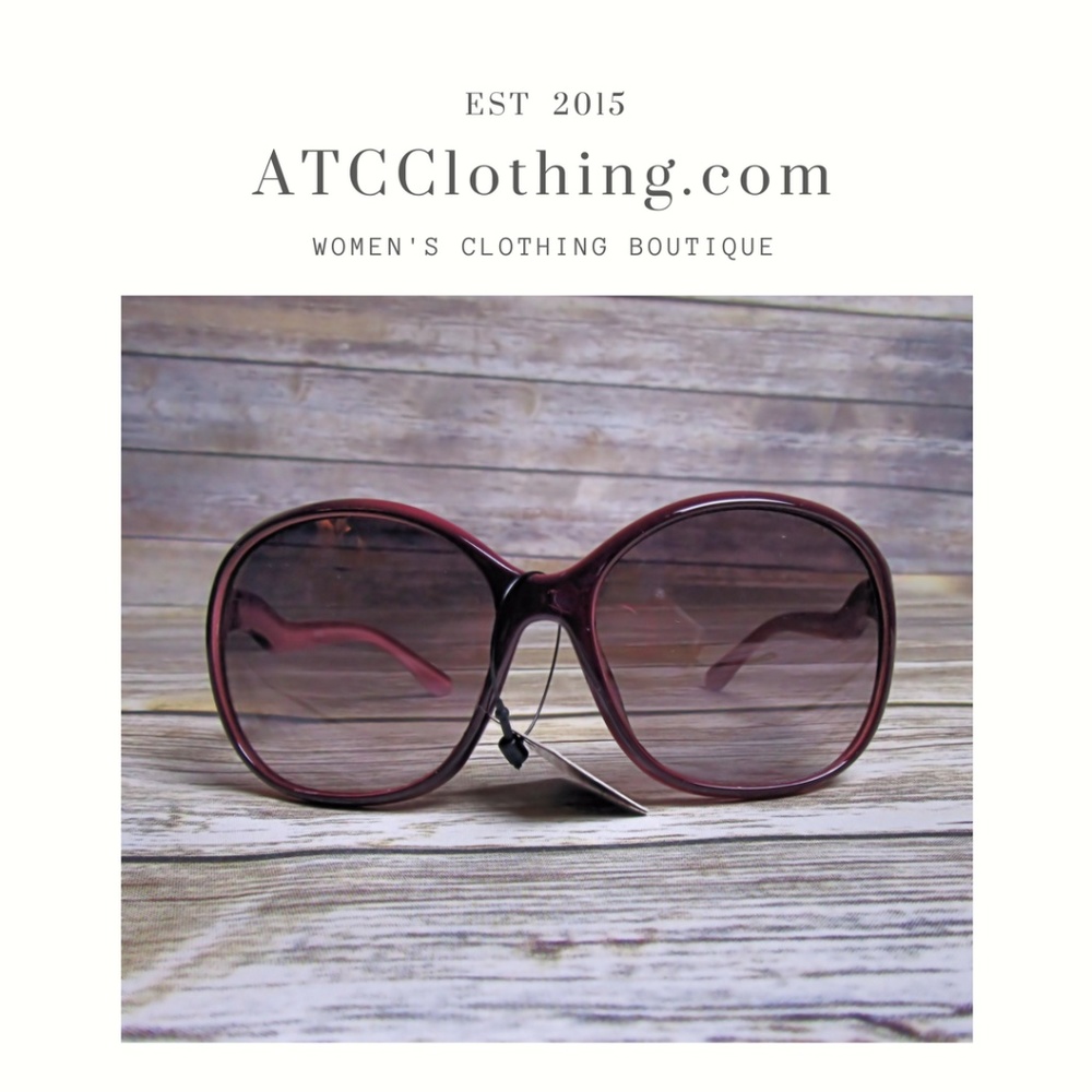 Georgio Caponi Purple Rectangular Sunglasses