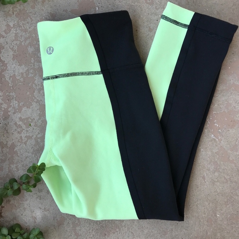 Lululemon wunder under highlighter crops
