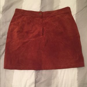Vintage suede mini skirt