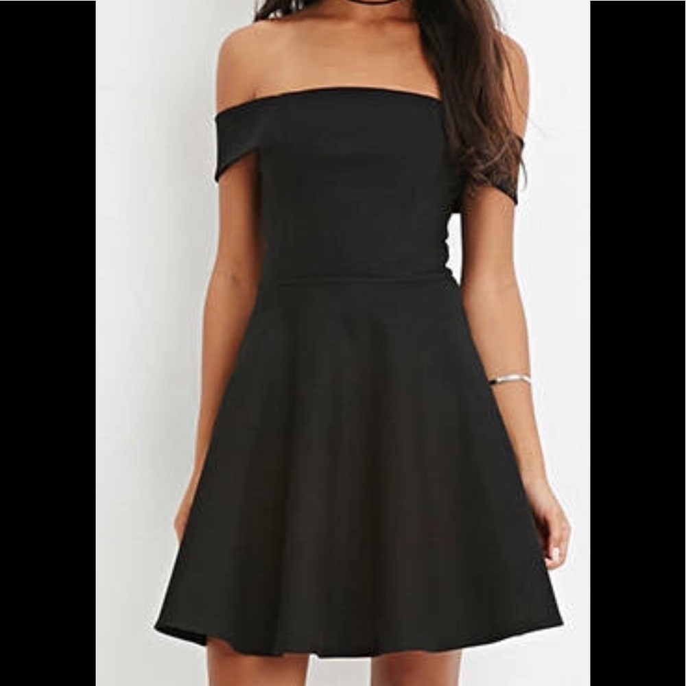 Black off the shoulder dress