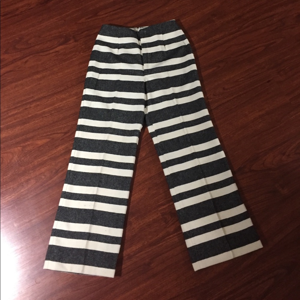 Ellen Tracy Vintage Stripe High Waist Trousers
