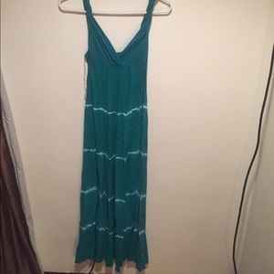 Turquoise maternity maxi dress