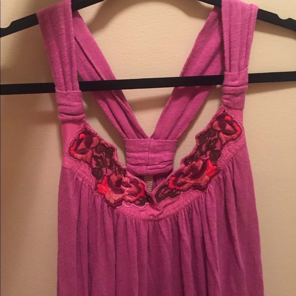 2 FREE PEOPLE tanks for $20 pink and white tanks