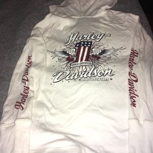 Harley Davidson Long Sleeve hood shirt Sz M