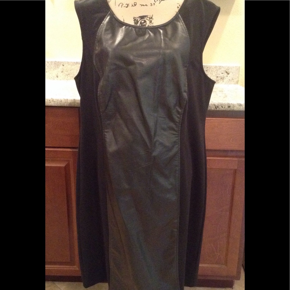 Dress with faux panel front