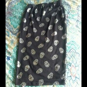 Skull Pencil Skirt