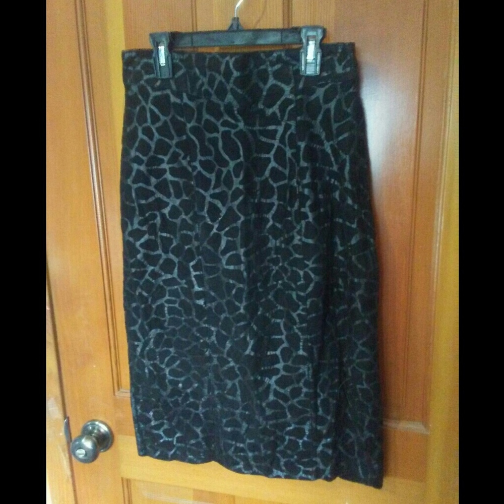Suede Pencil Skirt