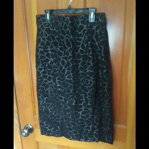Suede Pencil Skirt