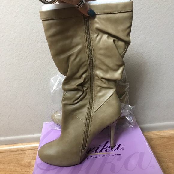 Paprika Shoes - Beautiful tan heeled boots