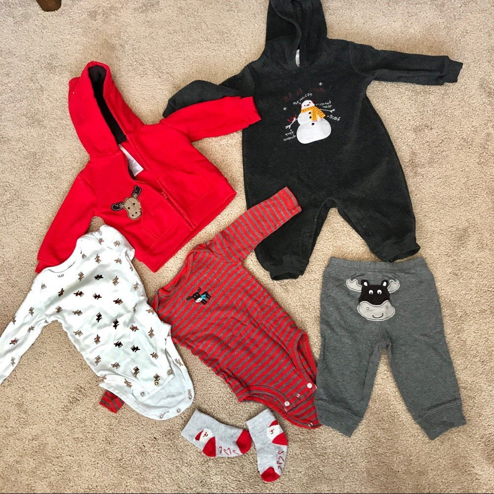 Lot Of 6 Months Christmas Duds