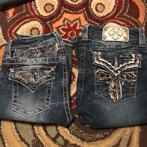 Girls size 12 miss me jeans.