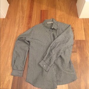 Chico’s black and white blouse.