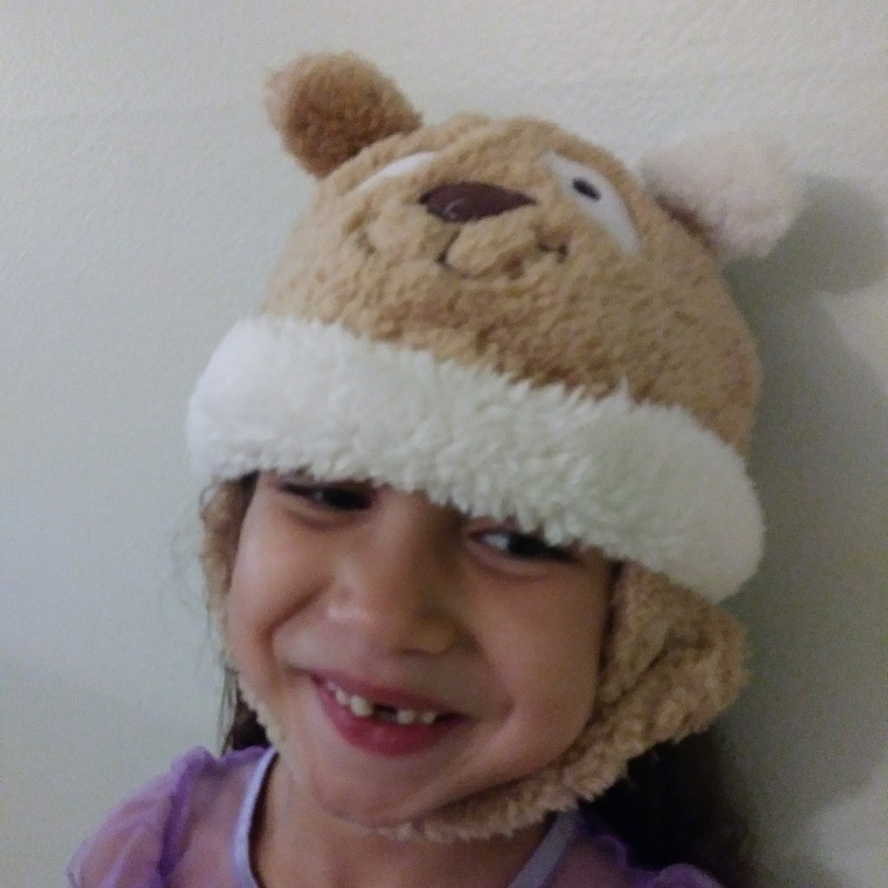 Kids teddy hoodie ear warmers